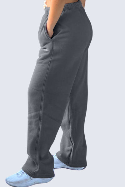 U Moon Sweatpants Relaxed Open Fleece - Stone