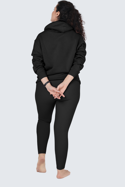 WU Moon Sweatshirt Fleece + Hoodie - Black