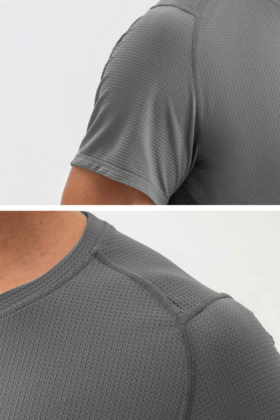 U Sun Fit Tee Waffle - Stone