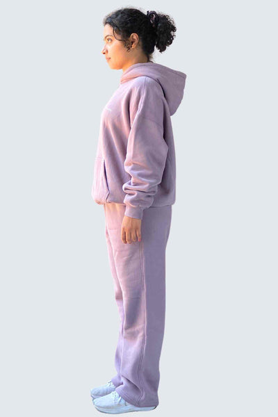 WU Moon Sweatpants Relaxed Open Fleece - Plum Light