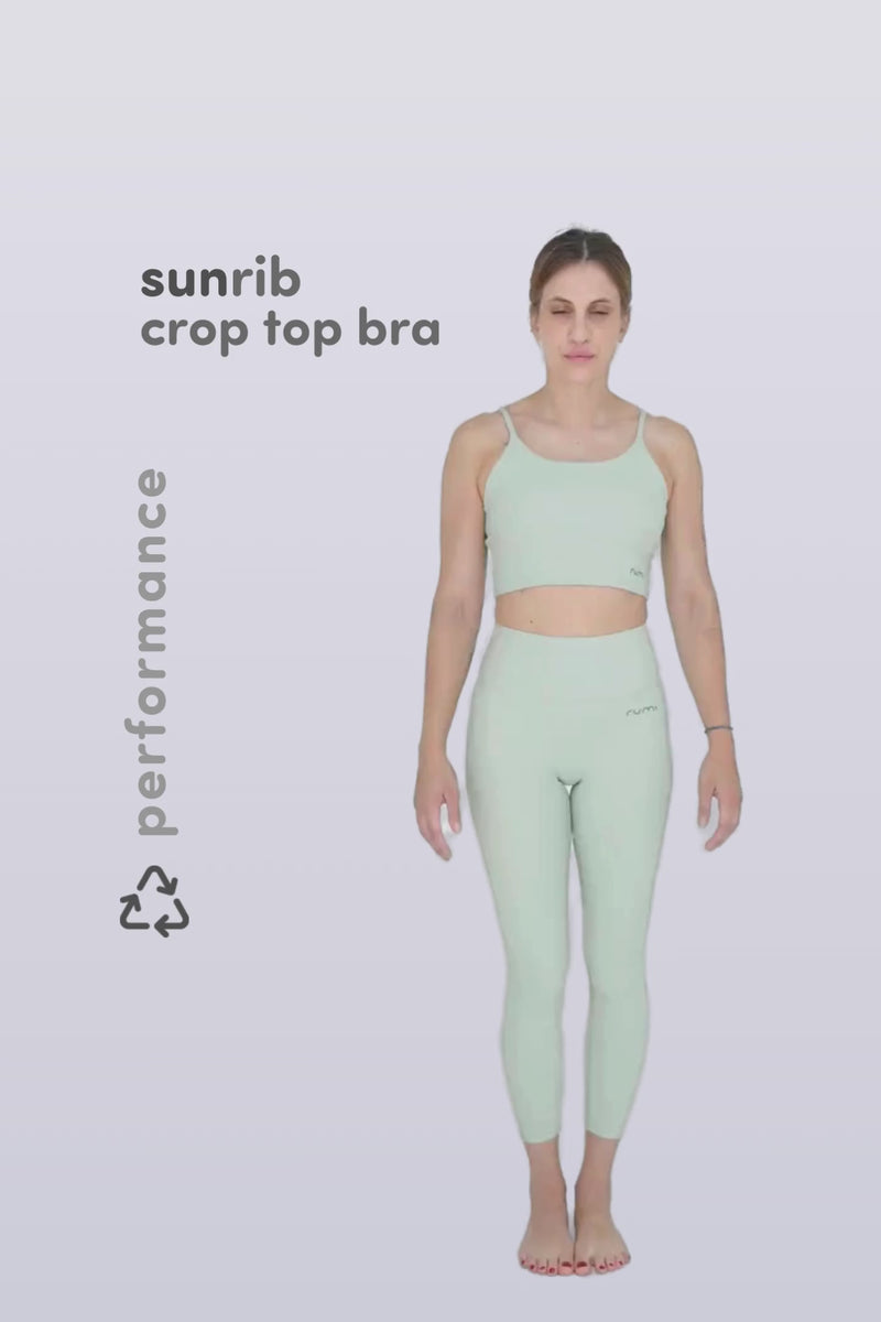 W Sun Rib Crop Top Bra - Orchid