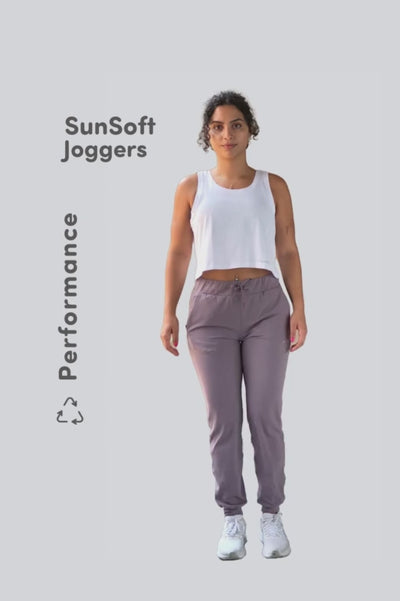 W SunSoft Joggers + Pockets 30" - Ash Plum