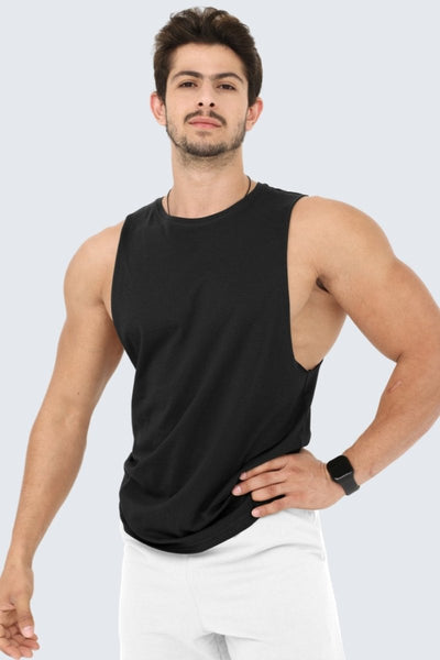 Rumi Earth - M Moon Air Muscle Tank - Black - R531240BKP - Tops