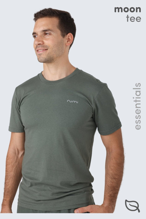 M Moon Tee - Olive Deep