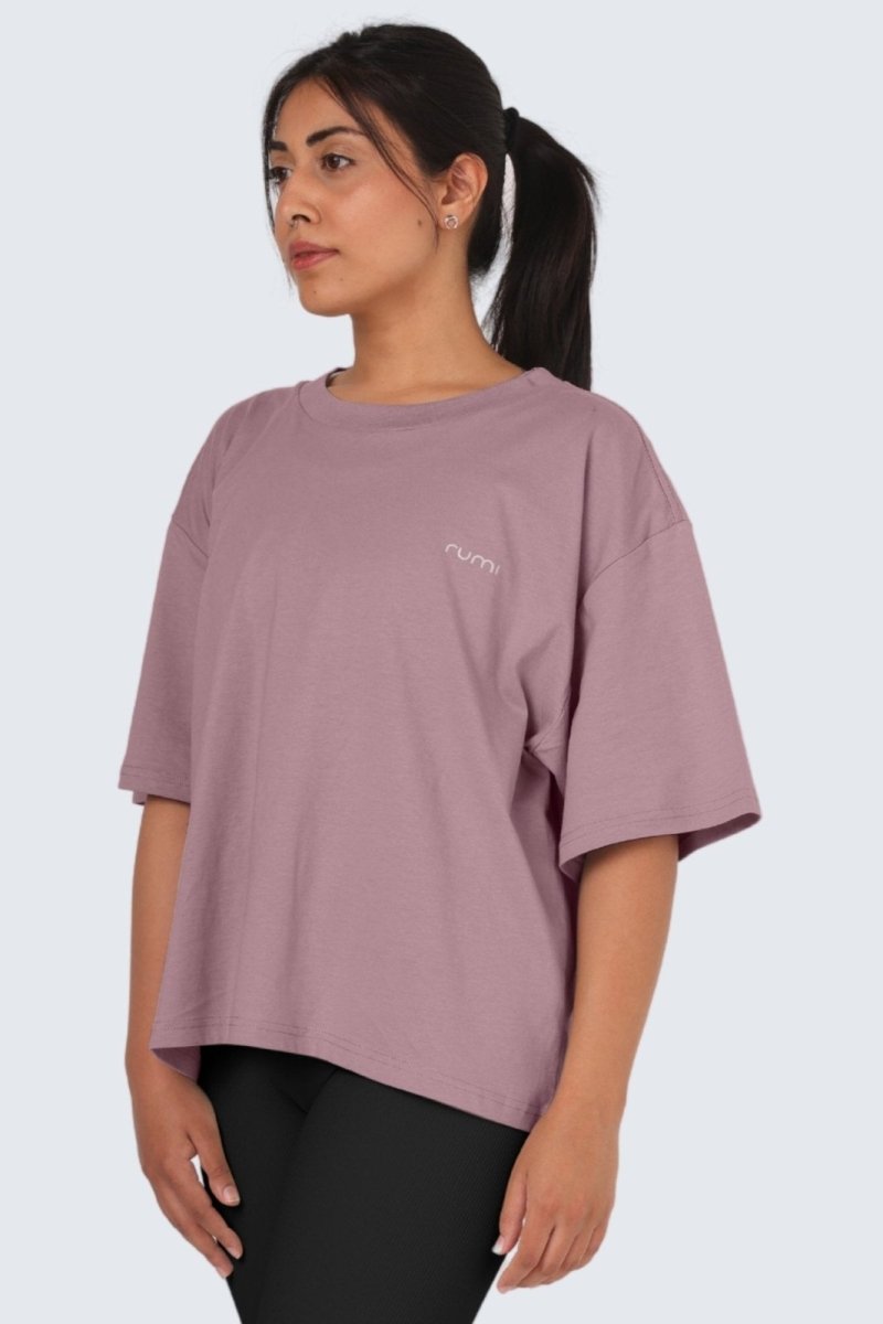 Rumi Earth - W Moon Tee Short Oversize - Rose Deep - R111122RDP - Tops