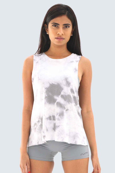 Rumi Earth - W Sun Air Muscle Tank Shibori - Stone - R141260SES - Tops