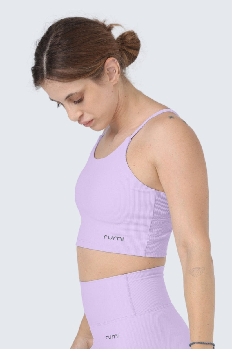 Rumi Earth - W Sun Rib Crop Top Sports Bra - Orchid - R128113ODP - Bras