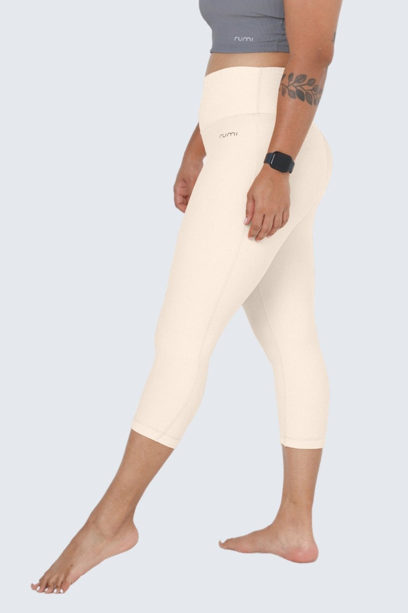 Rumi Earth - W Sun Rib Pants 21" - Natural - R124115NLP - Bottoms