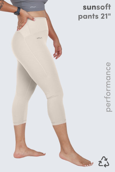 Rumi Earth - W SunSoft Flow Pants 21" - Cream - R124121CMP - Bottoms