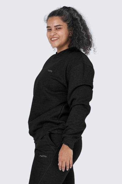 Rumi Earth - WU Moon Sweatshirt Fleece - Black - R515005BKP - Tops