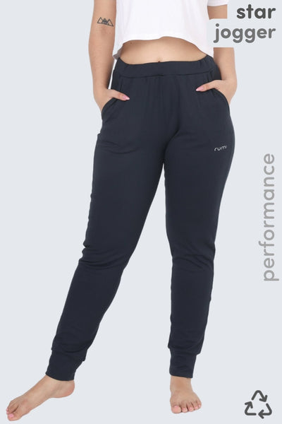 Rumi Earth - WU Star Jogger + Pockets - Black - R124300BKP - Bottoms